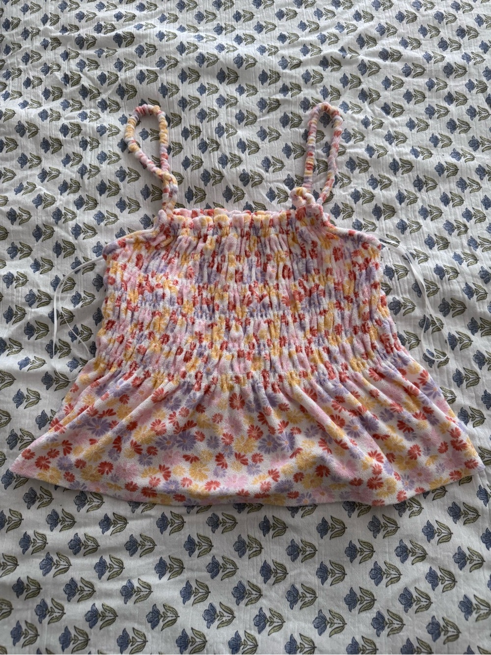 Floral Smocked Tank Top